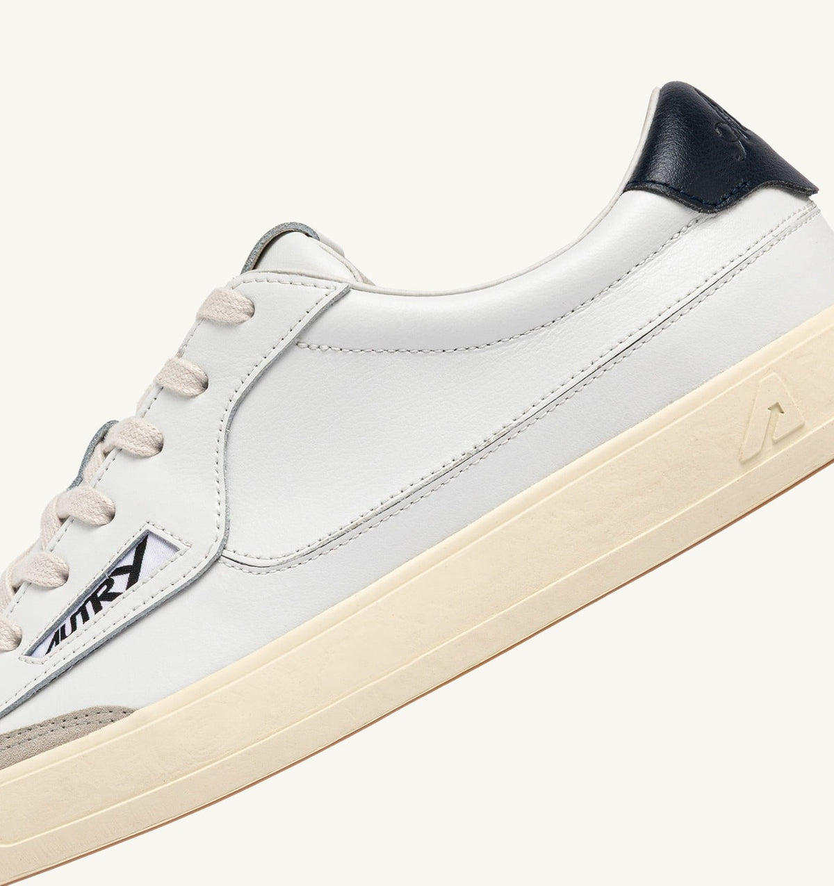 Man WINDSCAPE LOW SNEAKERS IN WHITE AND SPACE LEATHER