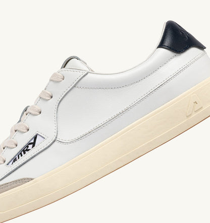 Man WINDSCAPE LOW SNEAKERS IN WHITE AND SPACE LEATHER