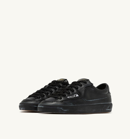Man WINDSCAPE LOW SUPER VINTAGE SNEAKERS IN BLACK LEATHER