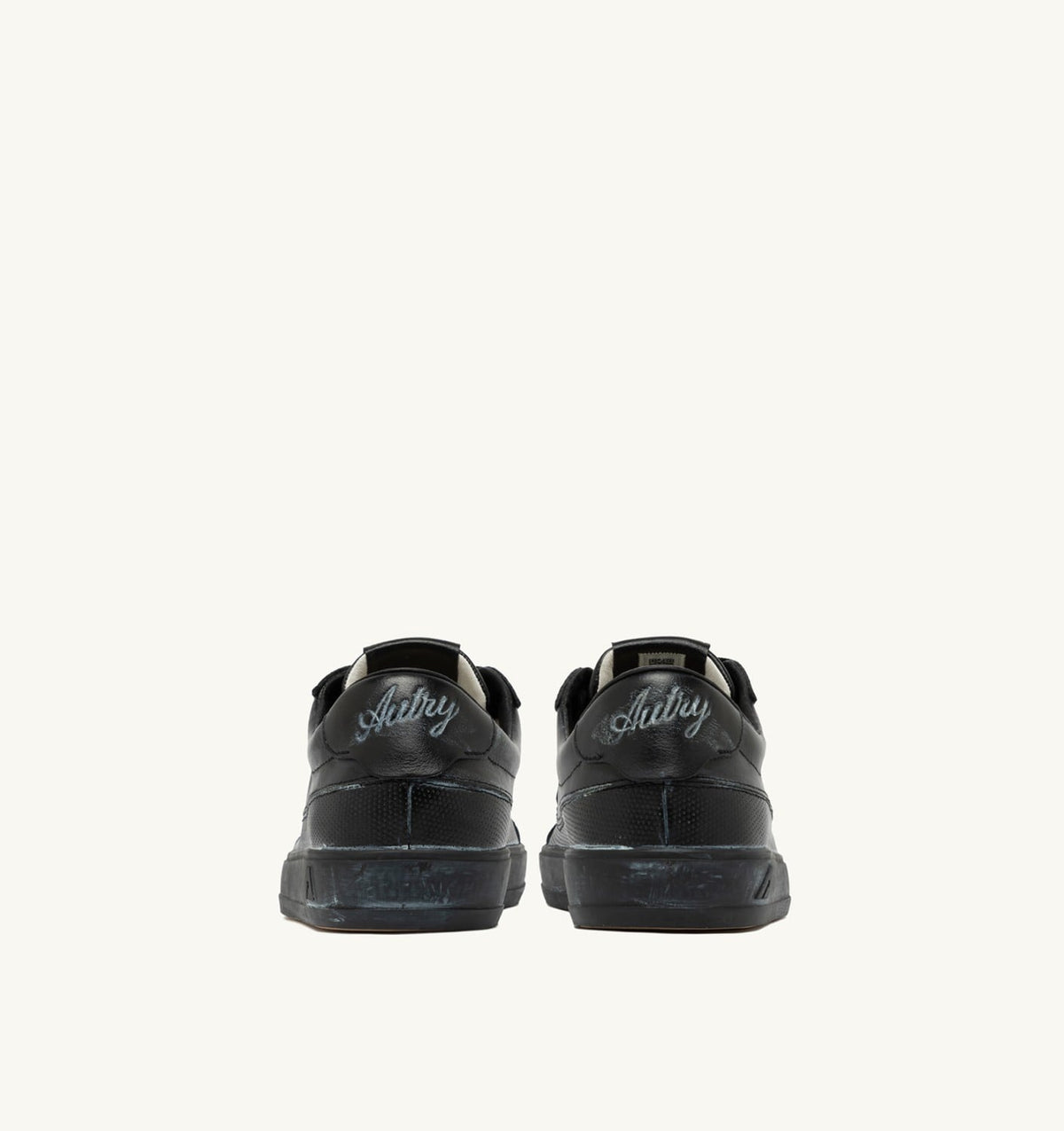 Man WINDSCAPE LOW SUPER VINTAGE SNEAKERS IN BLACK LEATHER
