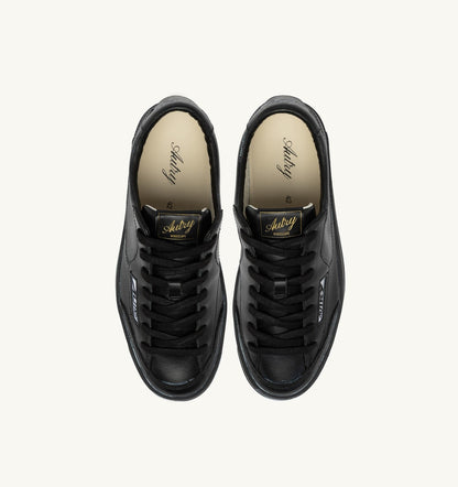 Man WINDSCAPE LOW SUPER VINTAGE SNEAKERS IN BLACK LEATHER
