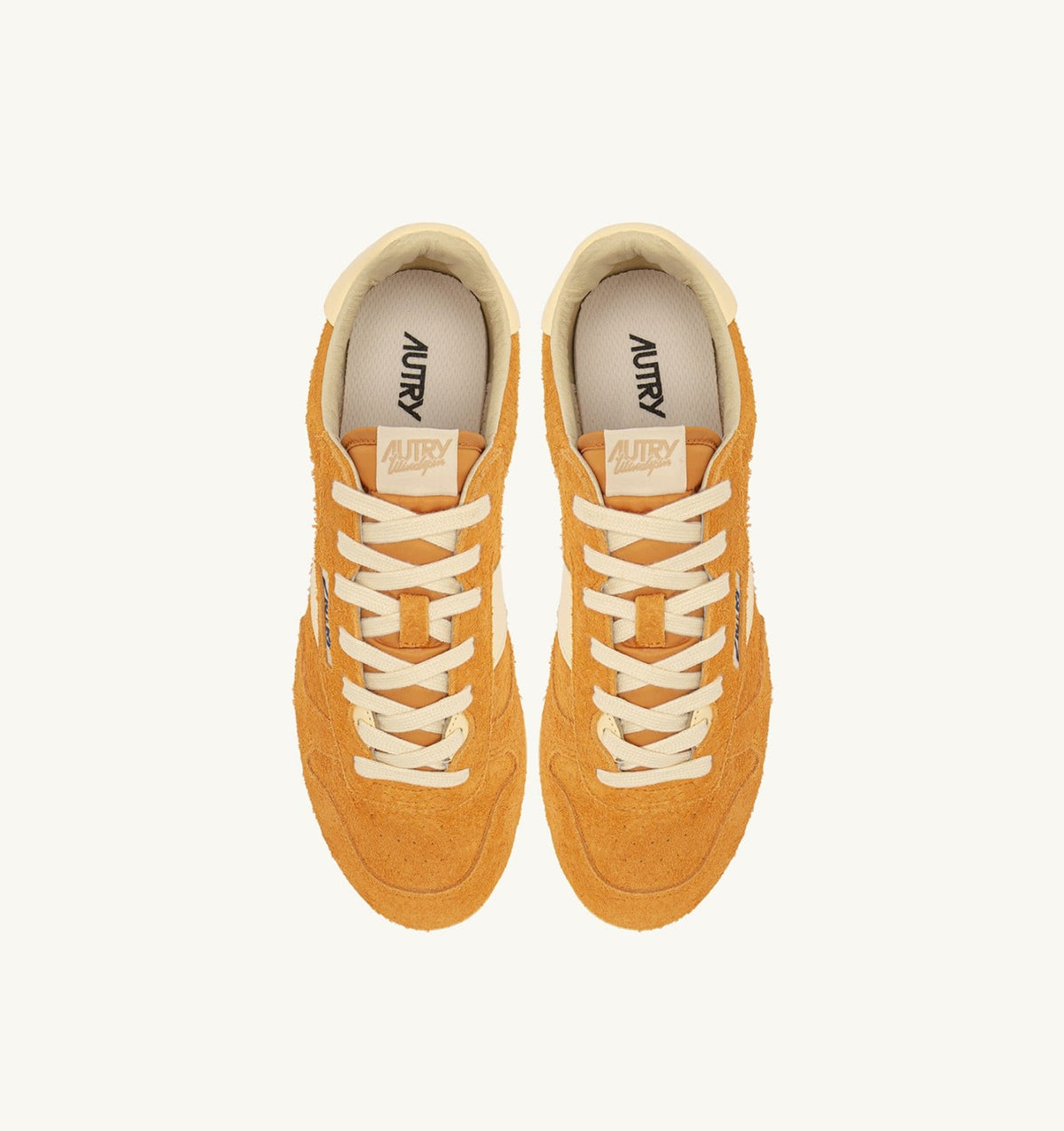 Man SNEAKERS WINDSPIN IN SUEDE AND LEATHER COLOR CADMIUM AND RUTABAGA