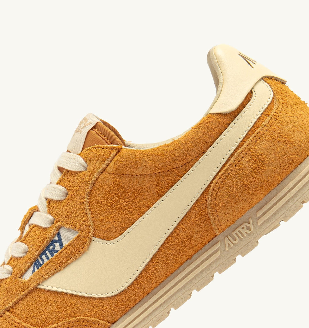 Man SNEAKERS WINDSPIN IN SUEDE AND LEATHER COLOR CADMIUM AND RUTABAGA