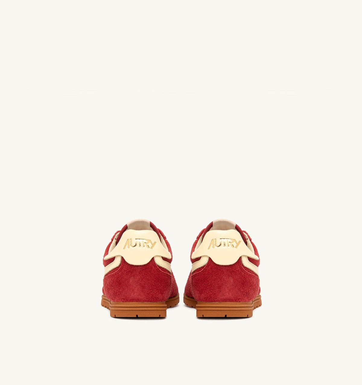 Man SNEAKERS WINDSPIN IN SUEDE AND LEATHER COLOR IMPERIAL RED AND RUTABAGA
