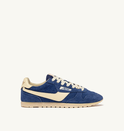 Man SNEAKERS WINDSPIN IN SUEDE AND LEATHER COLOR INFINITO AND RUTABAGA