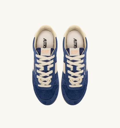 Man SNEAKERS WINDSPIN IN SUEDE AND LEATHER COLOR INFINITO AND RUTABAGA