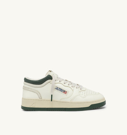 Man MED-WAY SNEAKERS IN LEATHER COLOR MARSHMALLOW AND MOUNTAIN