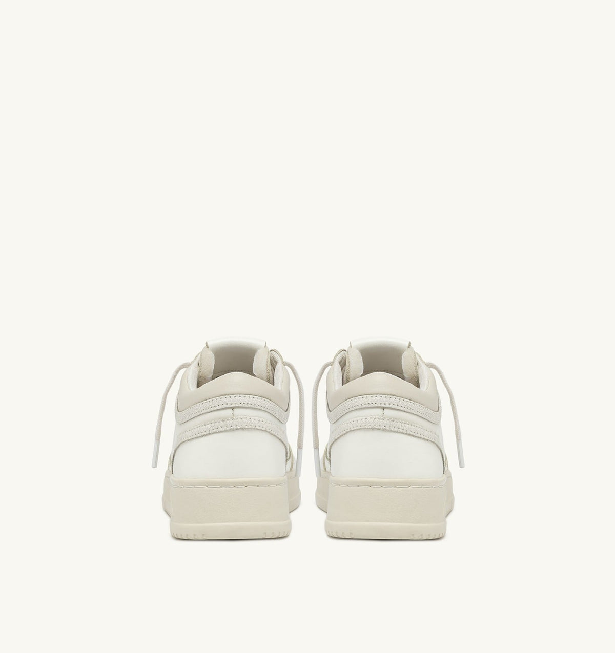 Man MED-WAY SNEAKERS IN LEATHER COLOR MARSHMALLOW AND WHITE