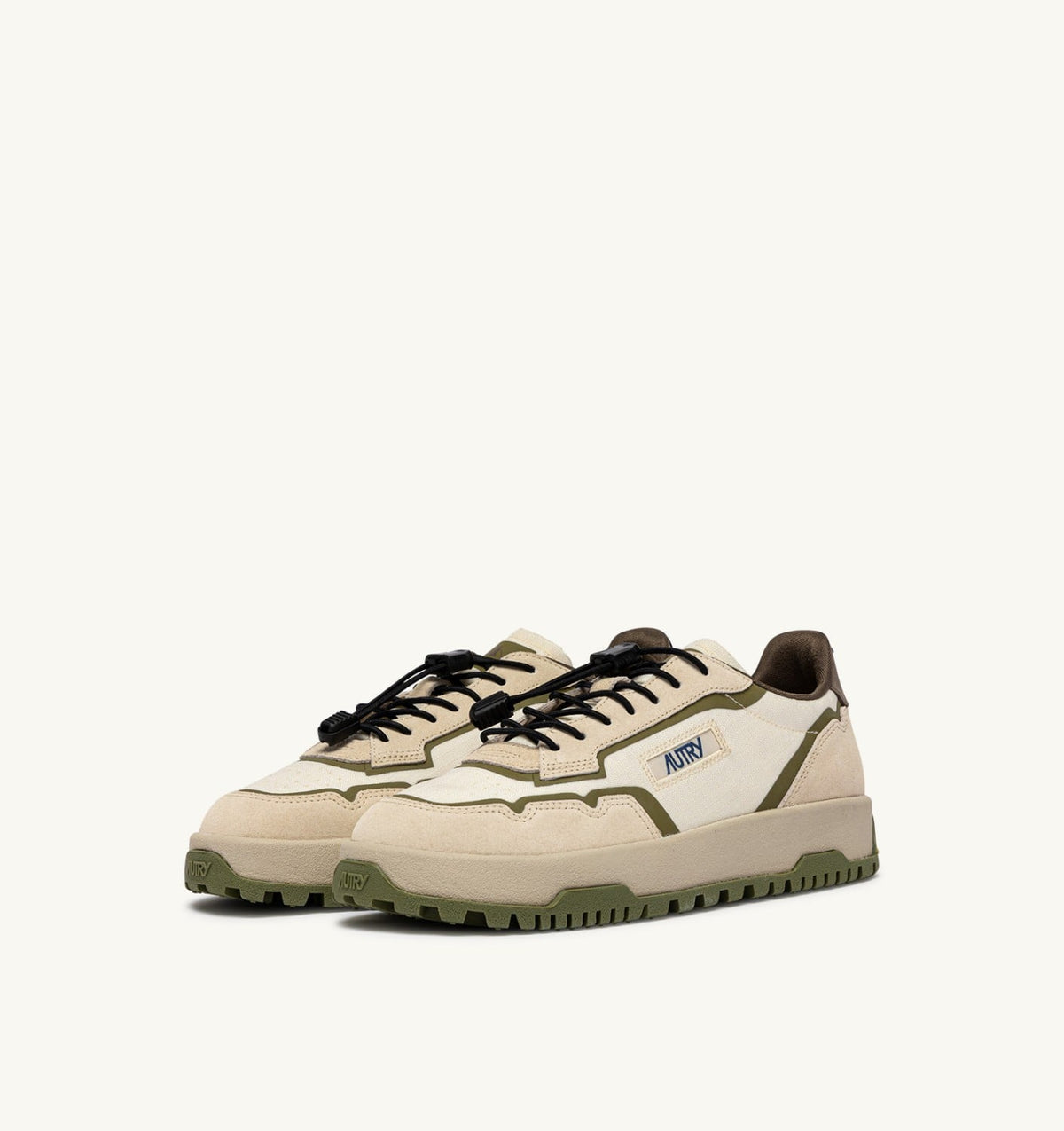 Man WILDPACE LOW SNEAKERS IN WIFE AND CHOCOLATE RIPSTOP NYLON AND SUEDE