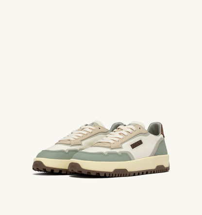 Man WILDPACE LOW SNEAKERS IN MARSHMALLOW AND SEA GRASS CORDURA AND LEATHER