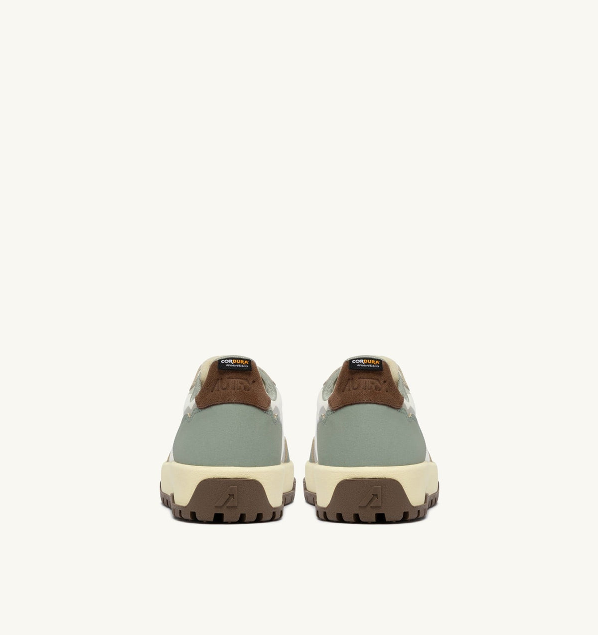 Man WILDPACE LOW SNEAKERS IN MARSHMALLOW AND SEA GRASS CORDURA AND LEATHER
