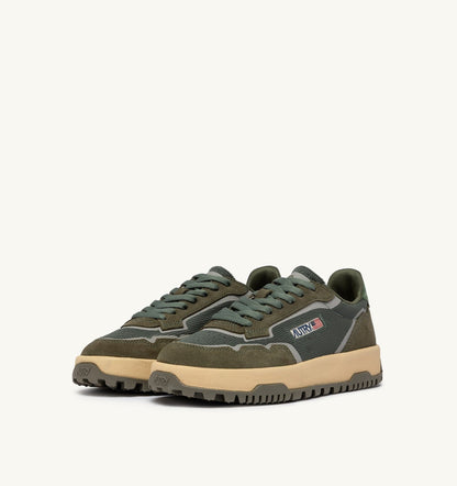 Man WILDPACE LOW SNEAKERS IN SCHIO AND MILITARY DRAGON MESH AND SUEDE