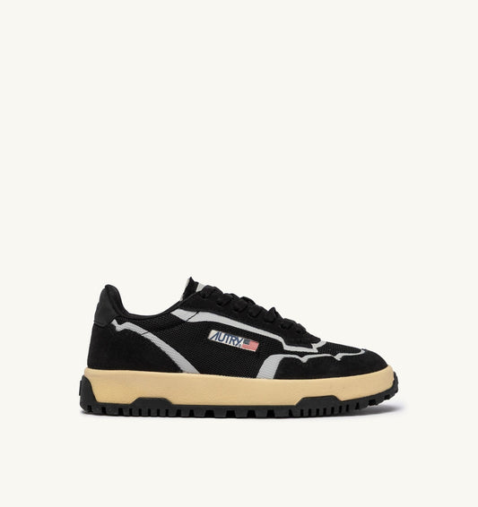 Man WILDPACE LOW SNEAKERS IN BLACK DRAGON MESH AND SUEDE