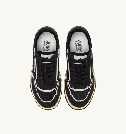 Man WILDPACE LOW SNEAKERS IN BLACK DRAGON MESH AND SUEDE