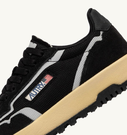Man WILDPACE LOW SNEAKERS IN BLACK DRAGON MESH AND SUEDE