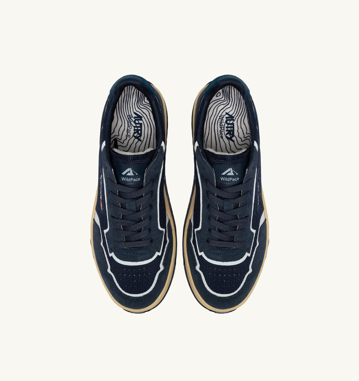 Man WILDPACE LOW SNEAKERS IN BLUETTE DRAGON MESH AND SUEDE