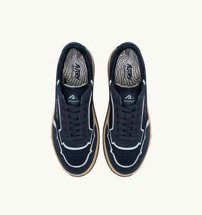 Man WILDPACE LOW SNEAKERS IN BLUETTE DRAGON MESH AND SUEDE
