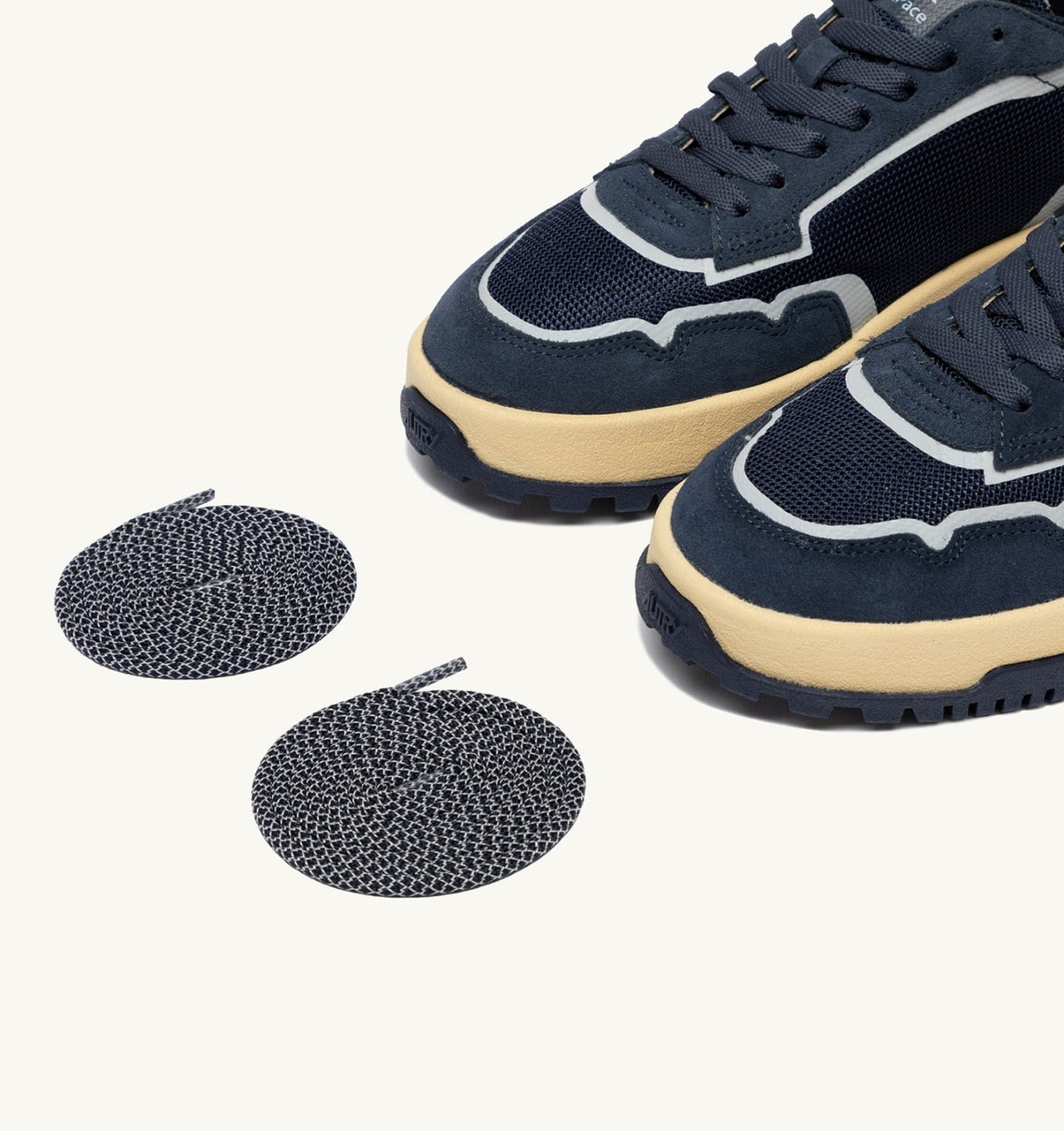 Man WILDPACE LOW SNEAKERS IN BLUETTE DRAGON MESH AND SUEDE