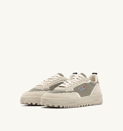 Man WILDPACE LOW SNEAKERS IN ELM AND WHITE CORDURA AND SUEDE