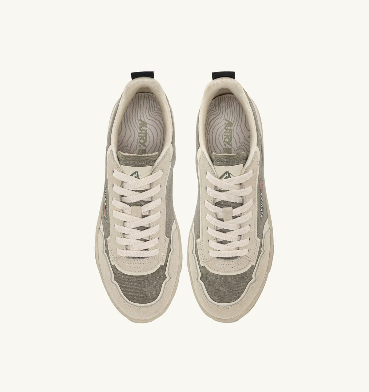 Man WILDPACE LOW SNEAKERS IN ELM AND WHITE CORDURA AND SUEDE