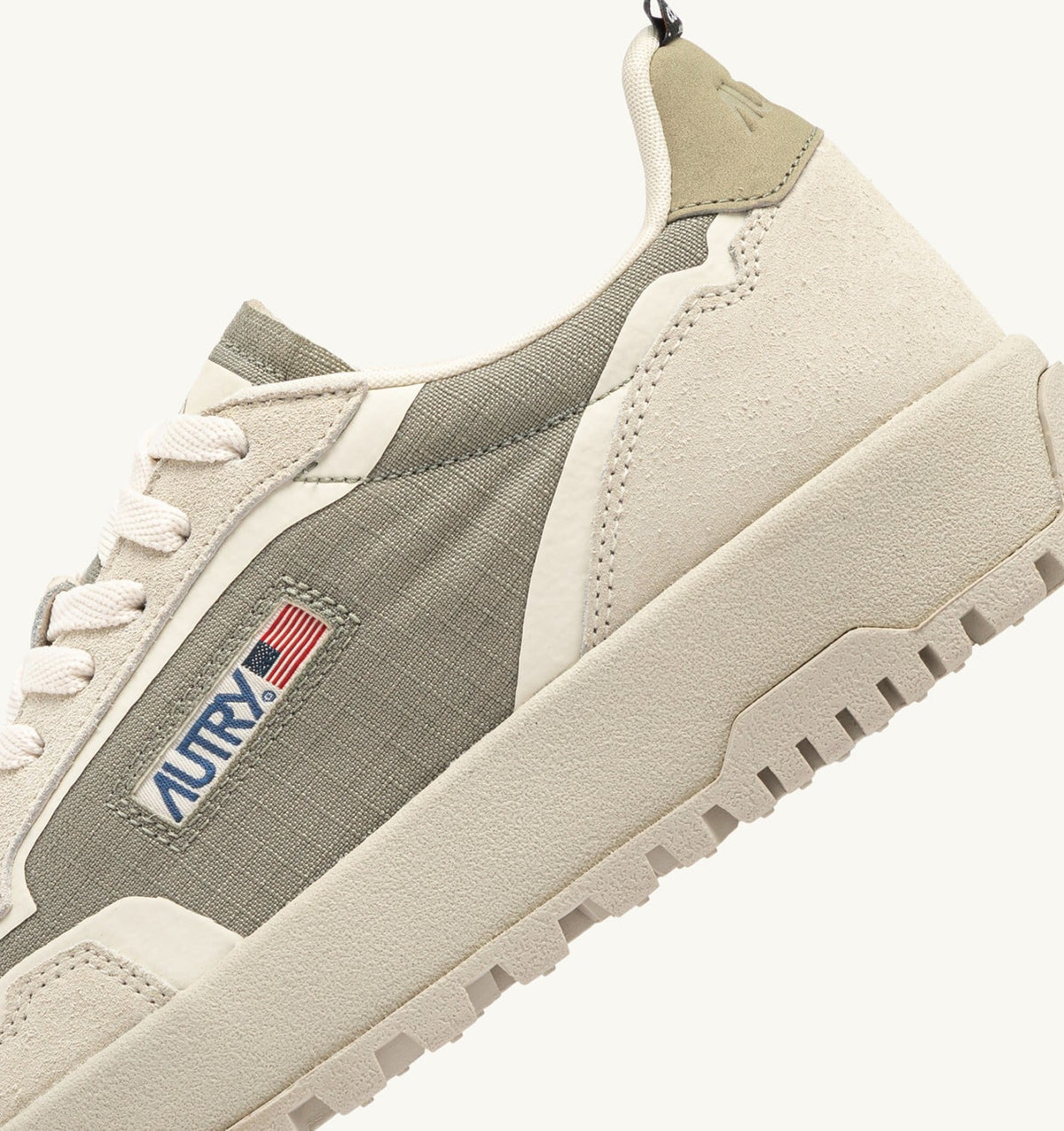 Man WILDPACE LOW SNEAKERS IN ELM AND WHITE CORDURA AND SUEDE