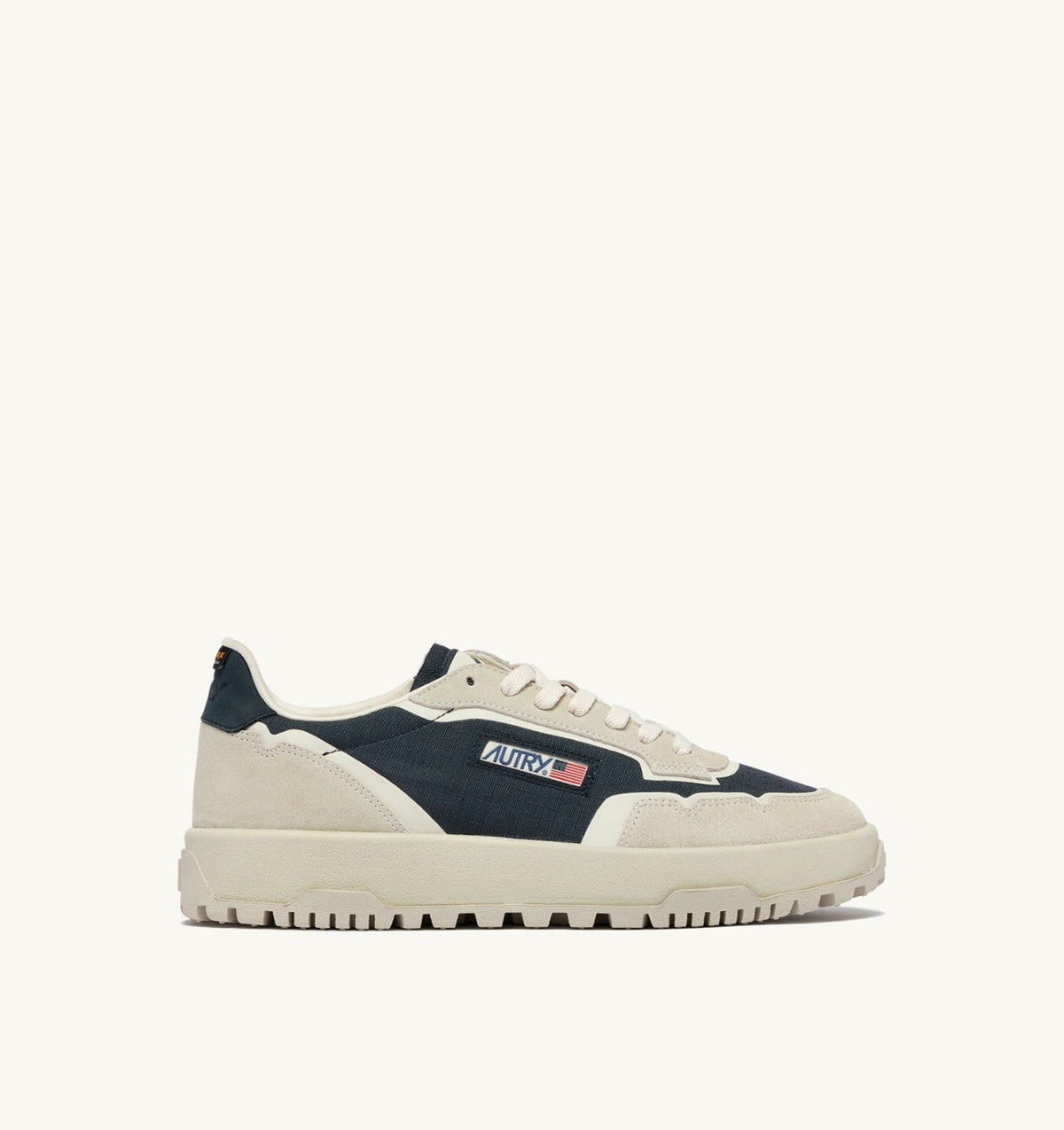 Man WILDPACE LOW SNEAKERS IN WHITE AND SPACE BLUE CORDURA AND SUEDE