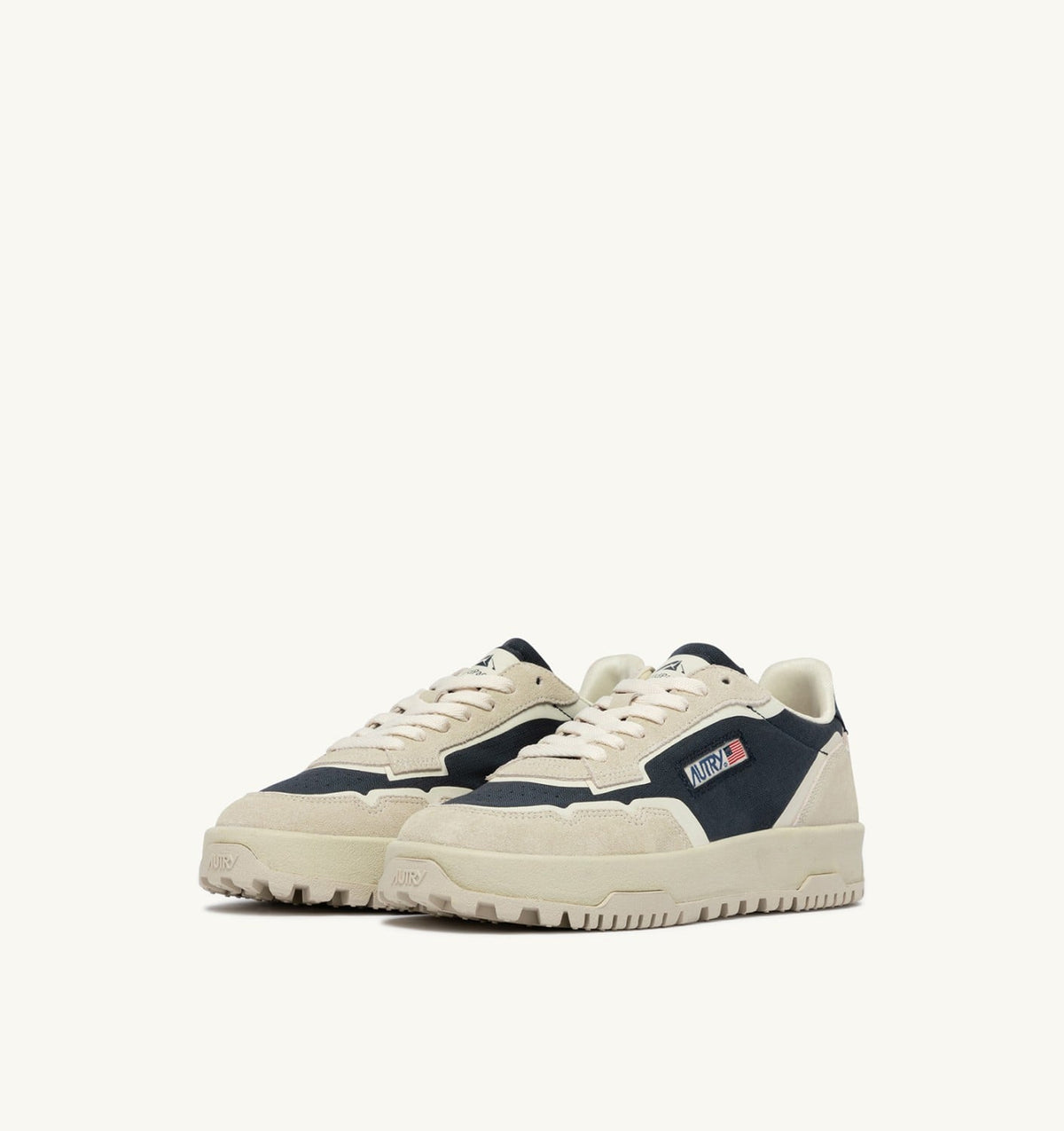 Man WILDPACE LOW SNEAKERS IN WHITE AND SPACE BLUE CORDURA AND SUEDE