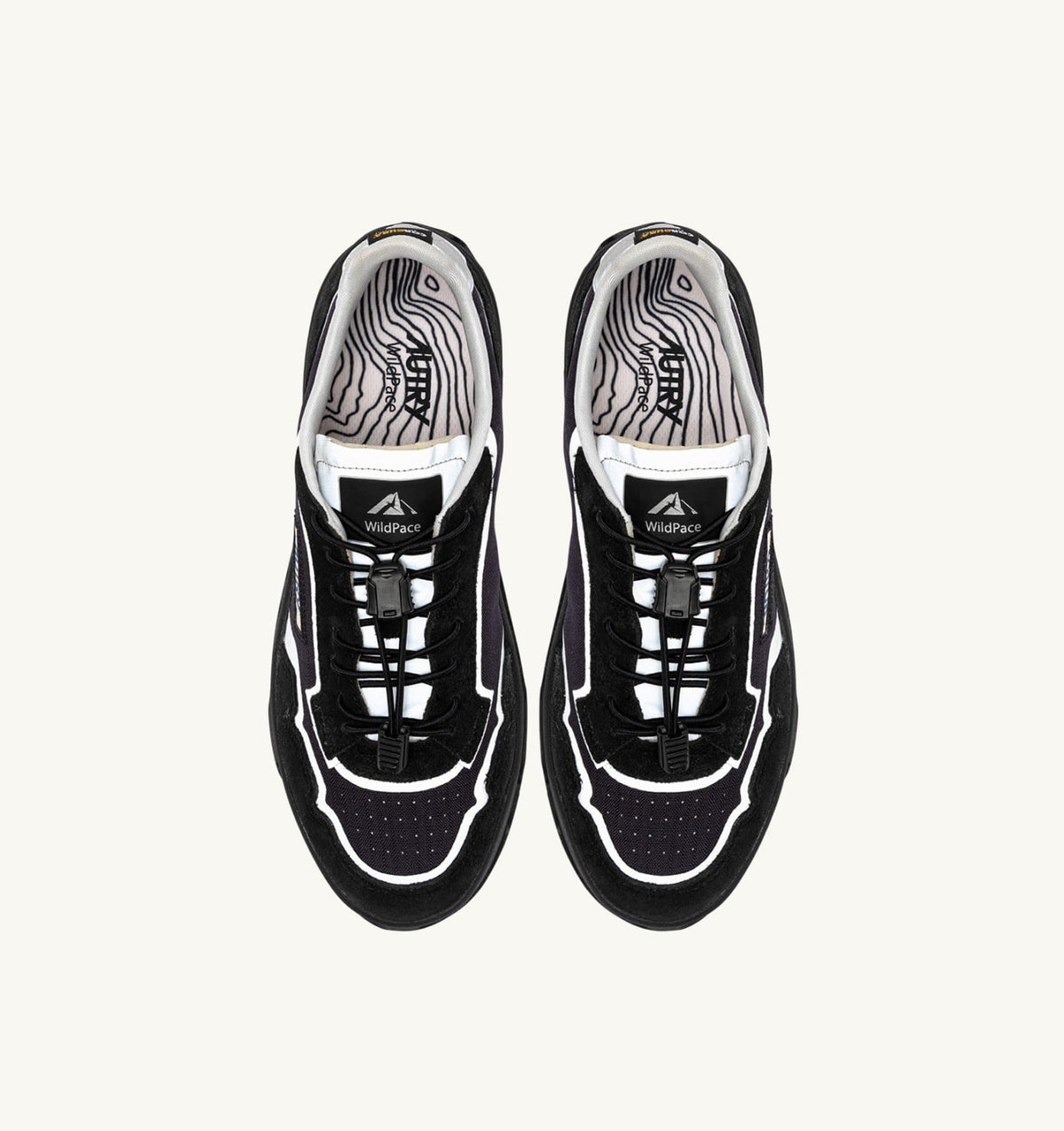 Man WILDPACE LOW SNEAKERS IN BLACK AND SILVER RIPSTOP NYLON AND SUEDE