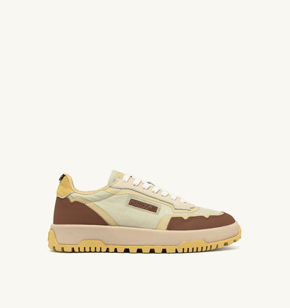 Man WILDPACE LOW SNEAKERS IN RIPSTOP NYLON AND LEATHER COLOR FOG AND THRUSH