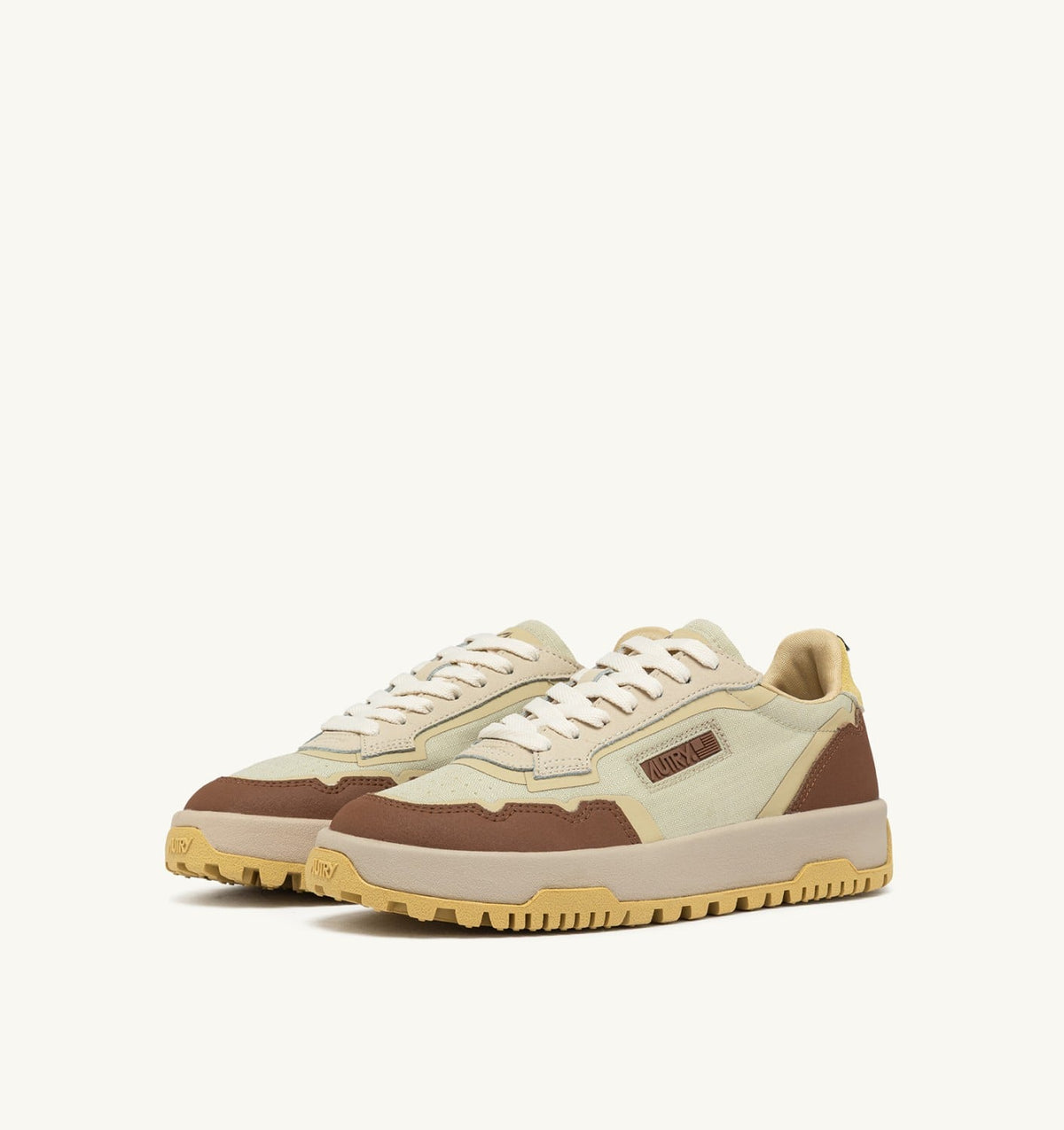 Man WILDPACE LOW SNEAKERS IN RIPSTOP NYLON AND LEATHER COLOR FOG AND THRUSH