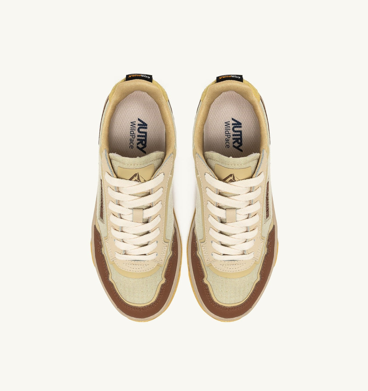 Man WILDPACE LOW SNEAKERS IN RIPSTOP NYLON AND LEATHER COLOR FOG AND THRUSH