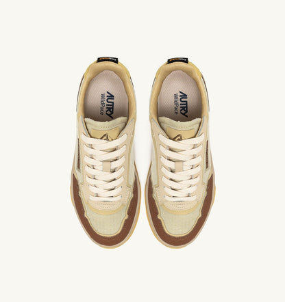Man WILDPACE LOW SNEAKERS IN RIPSTOP NYLON AND LEATHER COLOR FOG AND THRUSH