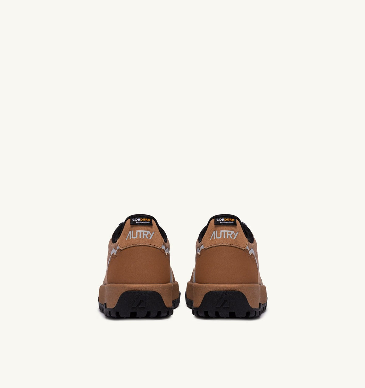 Man WILDPACE LOW SNEAKERS IN RIPSTOP NYLON AND LEATHER COLOR BROWN SUGAR AND REFLEX