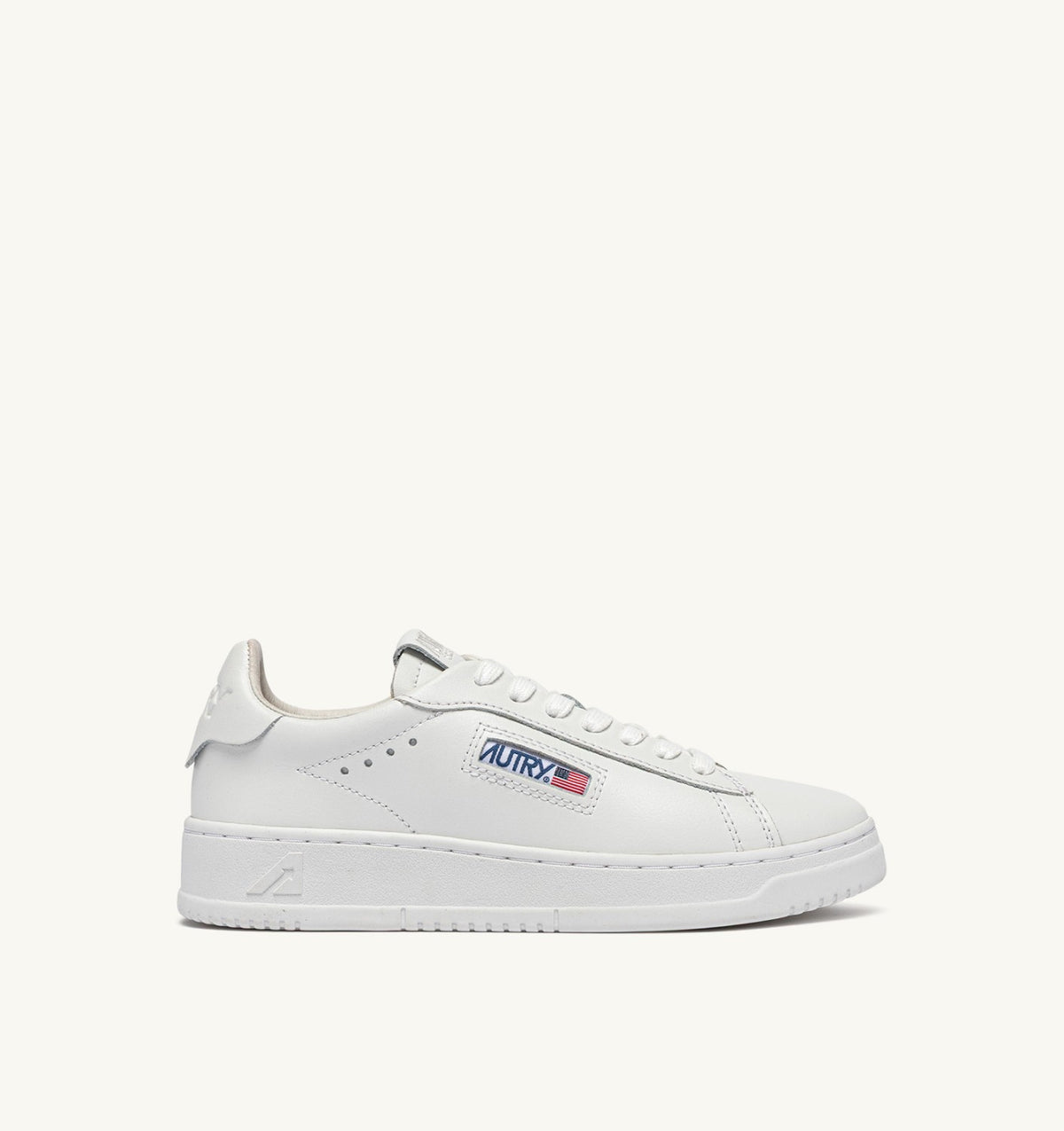 Man DALLAS LOW SNEAKERS IN WHITE LEATHER