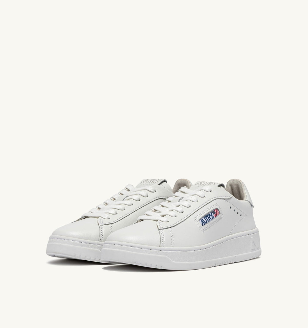 Man DALLAS LOW SNEAKERS IN WHITE LEATHER