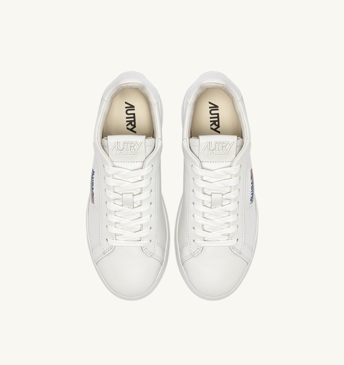 Man DALLAS LOW SNEAKERS IN WHITE LEATHER
