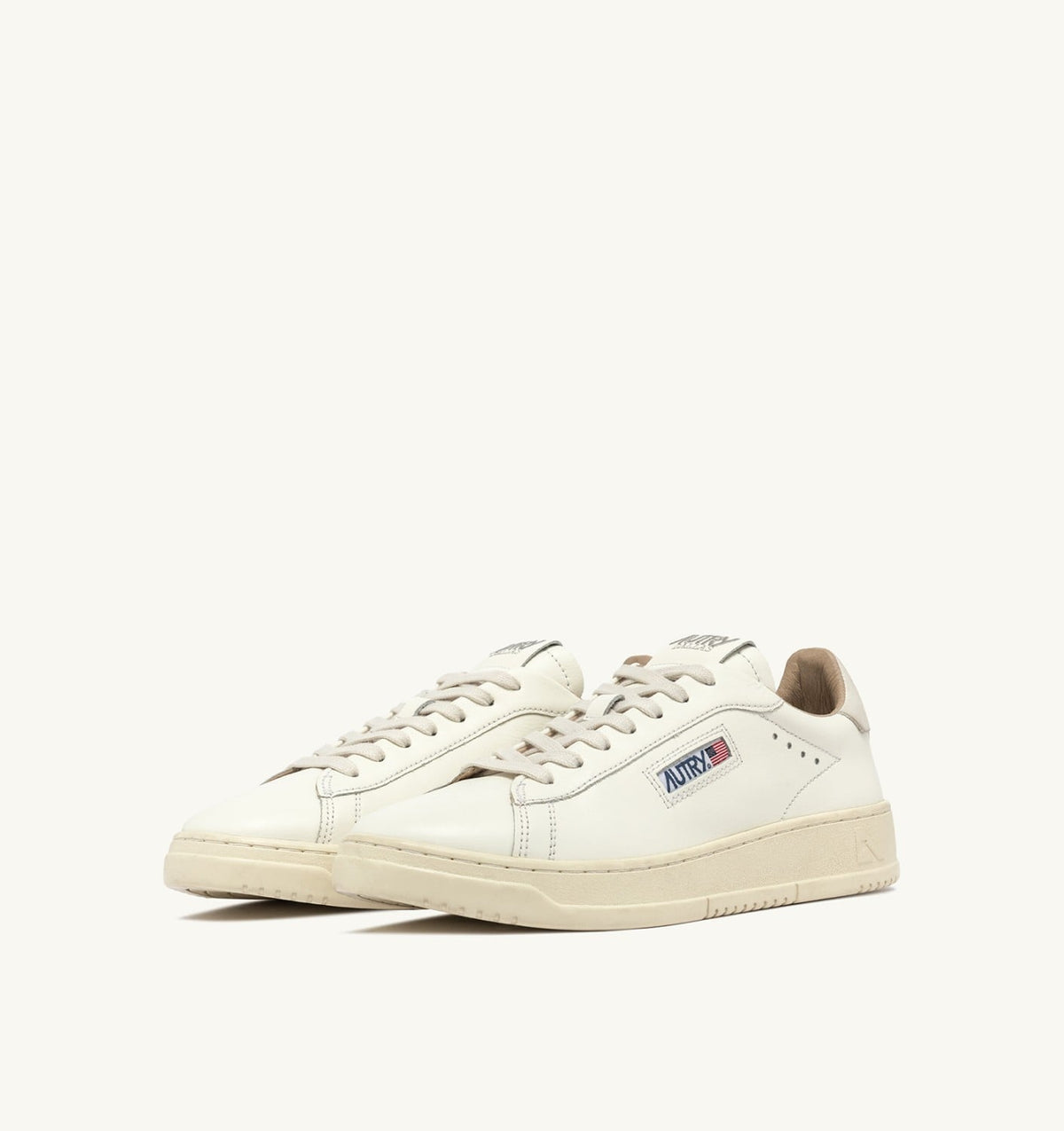 Man DALLAS LOW SNEAKERS IN WHITE LEATHER