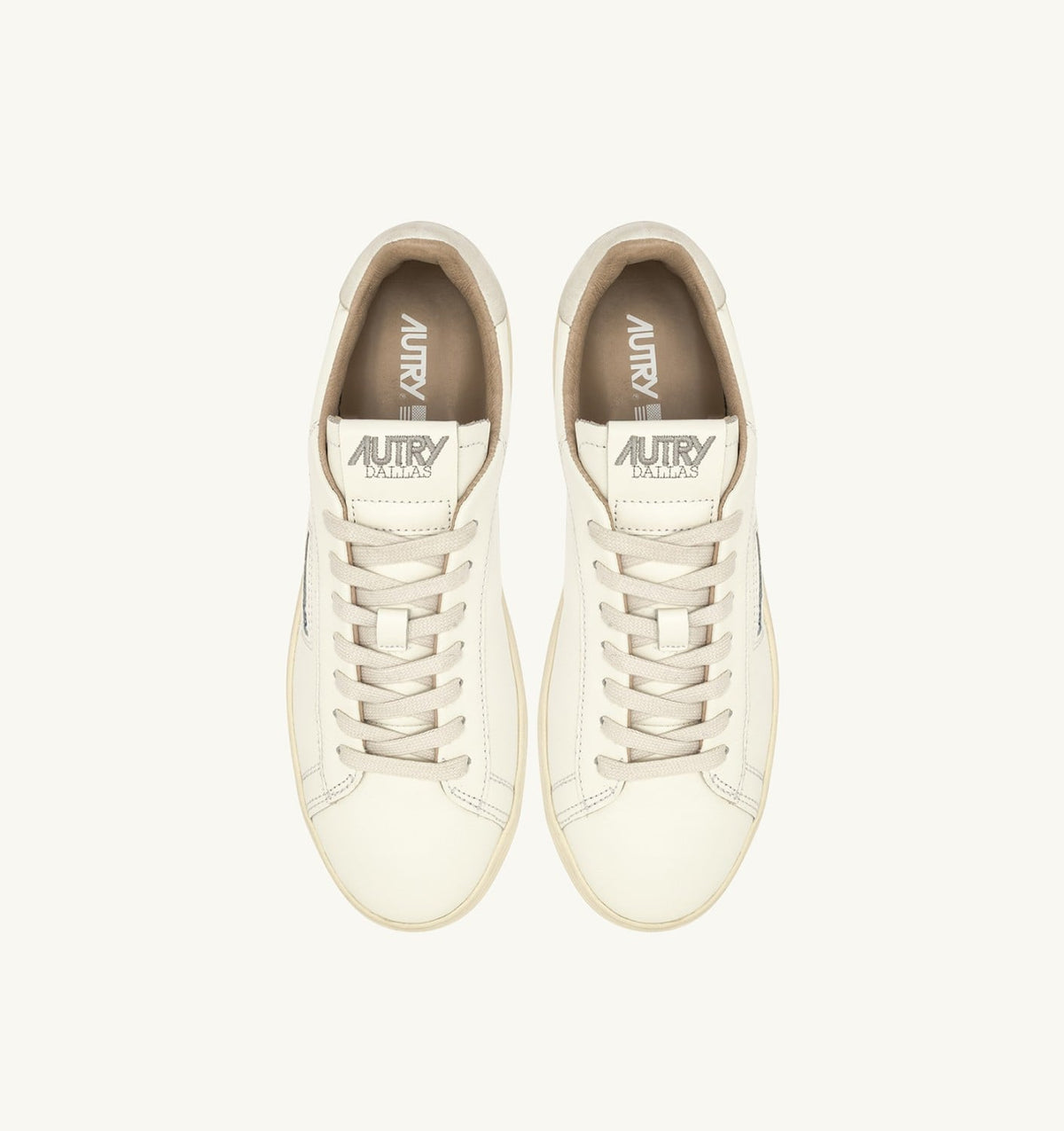 Man DALLAS LOW SNEAKERS IN WHITE LEATHER