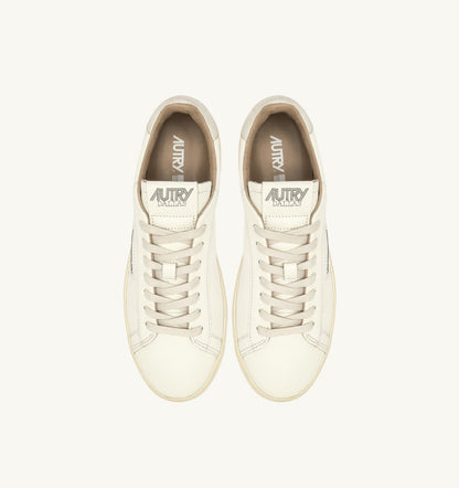 Man DALLAS LOW SNEAKERS IN WHITE LEATHER