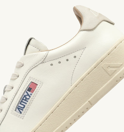 Man DALLAS LOW SNEAKERS IN WHITE LEATHER