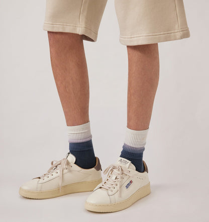 Man DALLAS LOW SNEAKERS IN MARSHMALLOW AND MOREL LEATHER