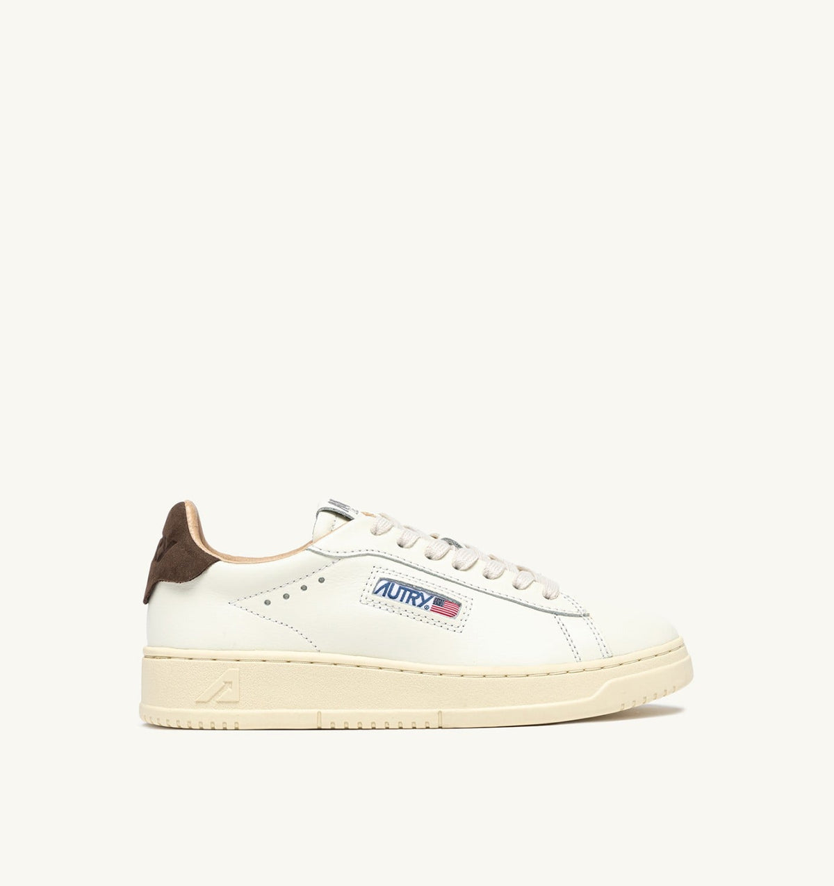 Man DALLAS LOW SNEAKERS IN TEAK AND MARSHMALLOW LEATHER