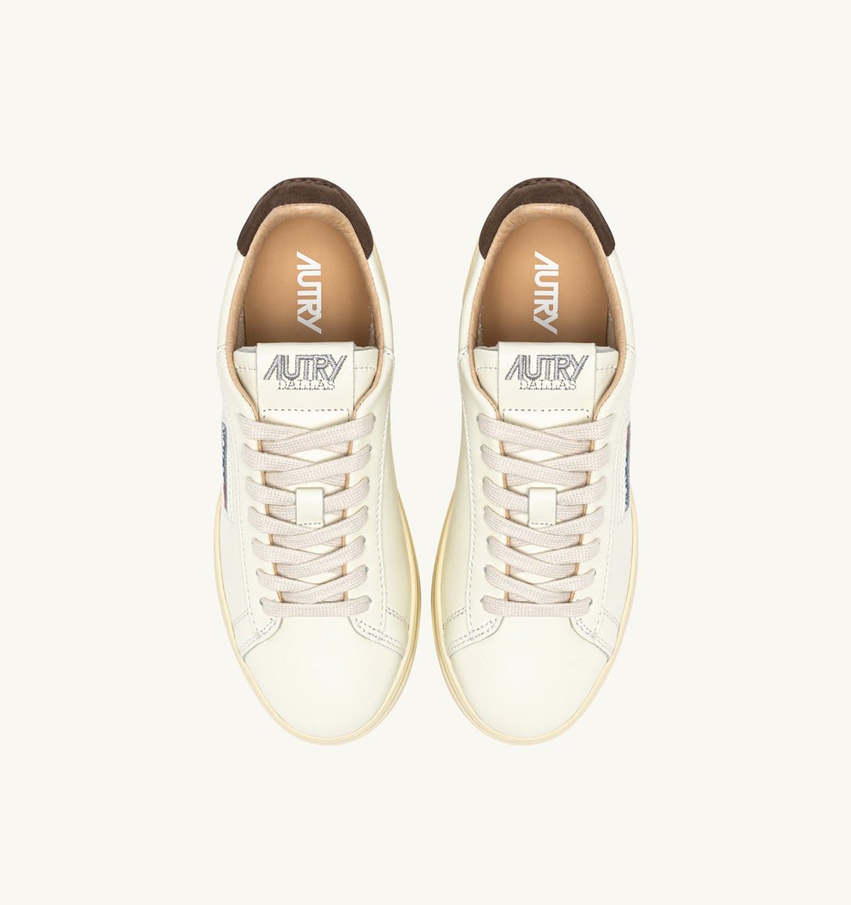 Man DALLAS LOW SNEAKERS IN TEAK AND MARSHMALLOW LEATHER