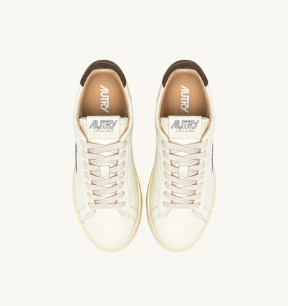 Man DALLAS LOW SNEAKERS IN TEAK AND MARSHMALLOW LEATHER