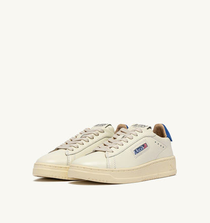 Man DALLAS LOW SNEAKERS IN MARSHMALLOW AND LAPIS BLUE LEATHER