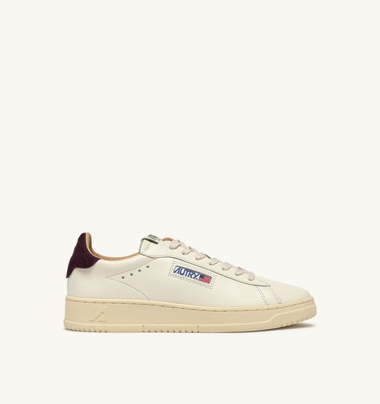 Man DALLAS LOW SNEAKERS IN MARSHMALLOW AND FIG LEATHER