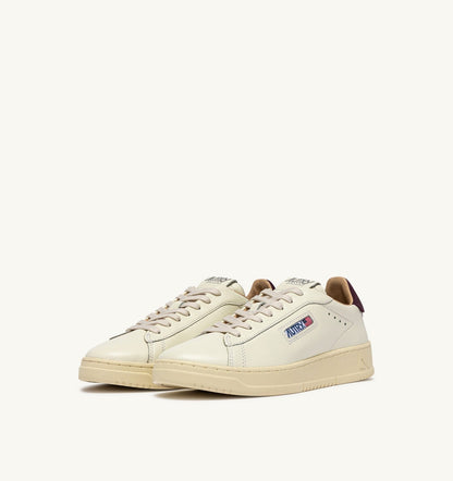 Man DALLAS LOW SNEAKERS IN MARSHMALLOW AND FIG LEATHER