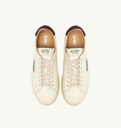 Man DALLAS LOW SNEAKERS IN MARSHMALLOW AND FIG LEATHER