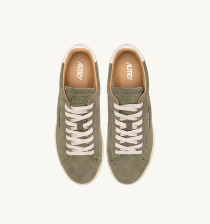 Man DALLAS LOW SNEAKERS IN SMOKED GREEN SUEDE