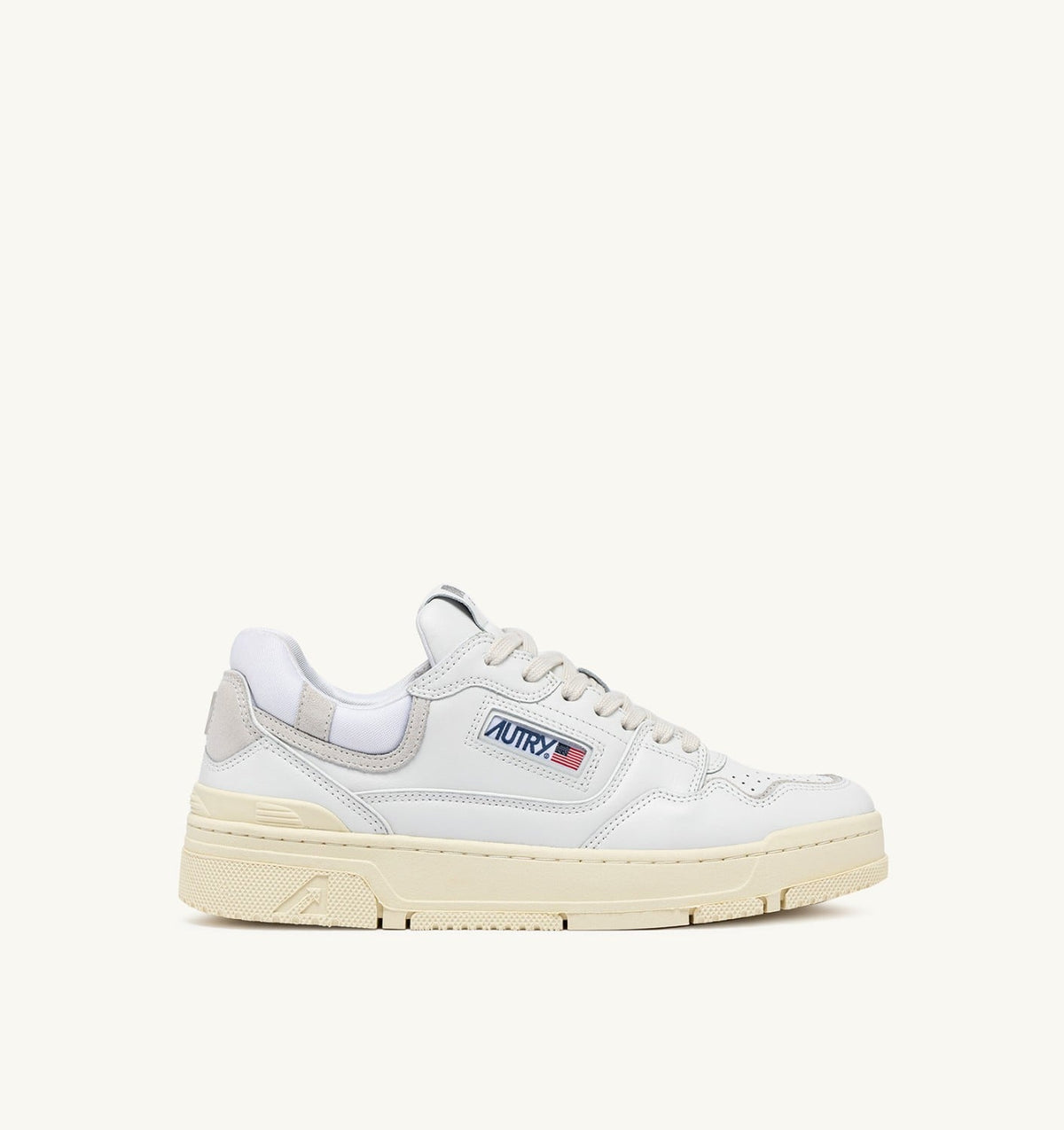 Man CLC LOW SNEAKERS IN WHITE AND SUEDE LEATHER